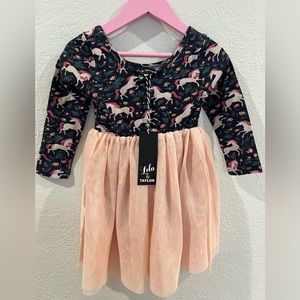 Lola and Taylor, 2T, Unicorn and pink tutu dress, New with tags.
